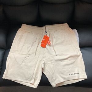 Young LA White Men Cotton  Shorts Size XL
